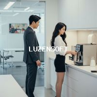 탕비실에서 커피를 기다리는 사장 2 썸네일