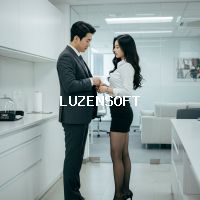 회사에서 대화중인 사장과 비서 8 썸네일