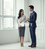 화이트톤 사무실에서 사장의 말을 듣고 깜짝 놀라는 비서 썸네일