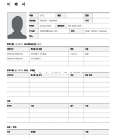 경력이력서 - 상세형
