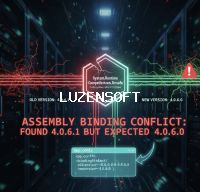 충돌을 해결하고 경고 메시지가 표시되지 않게 하려면 app.config에서 