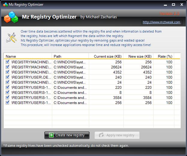 레지스트리 최적화 Mz Registry Optimizer 2.2.1 썸네일
